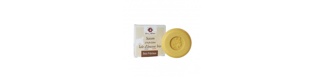 Savon lait d'ânesse - Parfum Bois Précieux - 50gr - Savonnerie des Collines