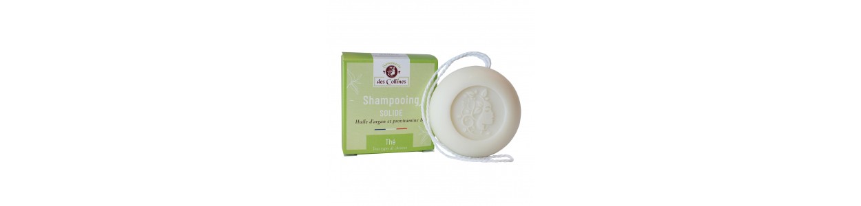 Shampoing solide - produit naturel - 100gr  - avec corde - Savonnerie des Collines