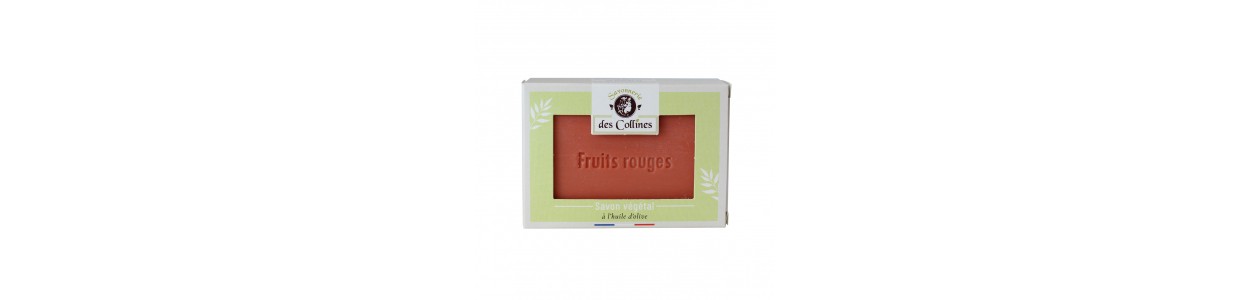 Savon végétal - 100gr - Parfum Fruits Rouges - Savonnerie des Collines