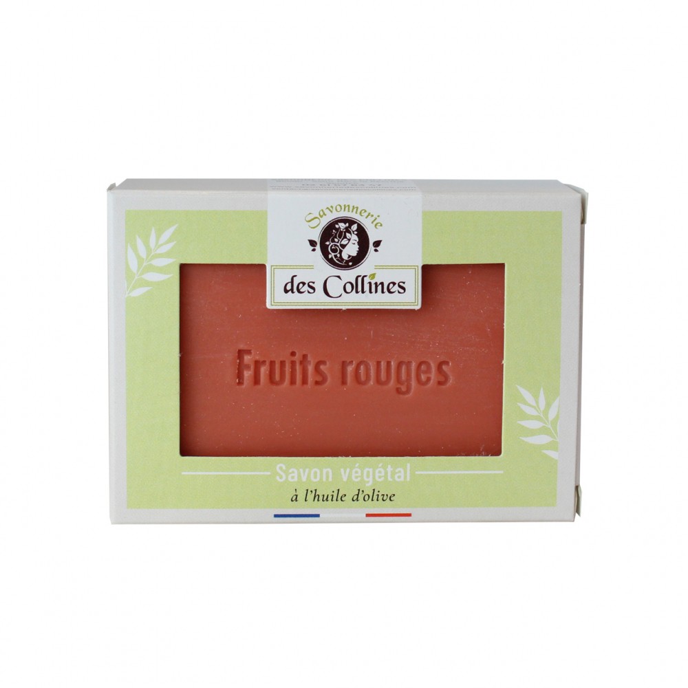 Savon végétal - 100gr - Parfum Fruits Rouges - Savonnerie des Collines