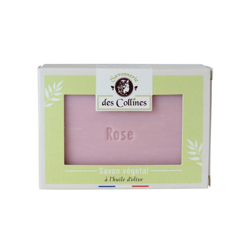 Savon végétal - 100gr - Parfum Rose - Savonnerie des Collines