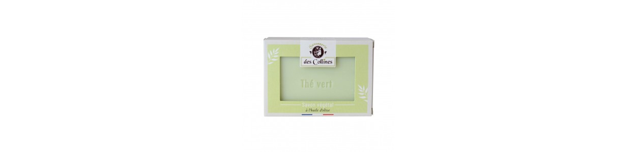 Savon végétal - 100gr - Parfum Thé Vert - Savonnerie des Collines