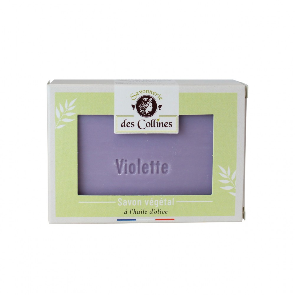Savon végétal - 100gr - Parfum Violette - Savonnerie des Collines
