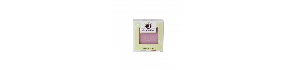 Savon végétal - 50gr - Parfum Rose - Savonnerie des Collines