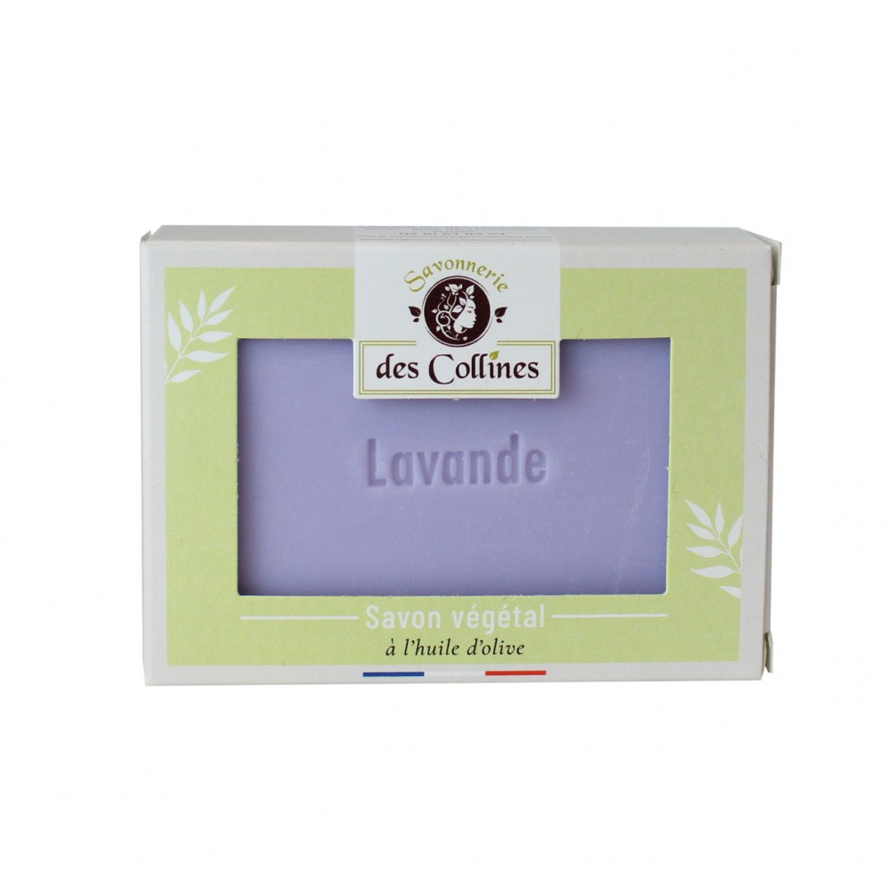 Savon végétal - 100gr - Parfum Lavande - Savonnerie des Collines Savon végétal - 100gr - Parfum Lavande - Savonnerie des Collines