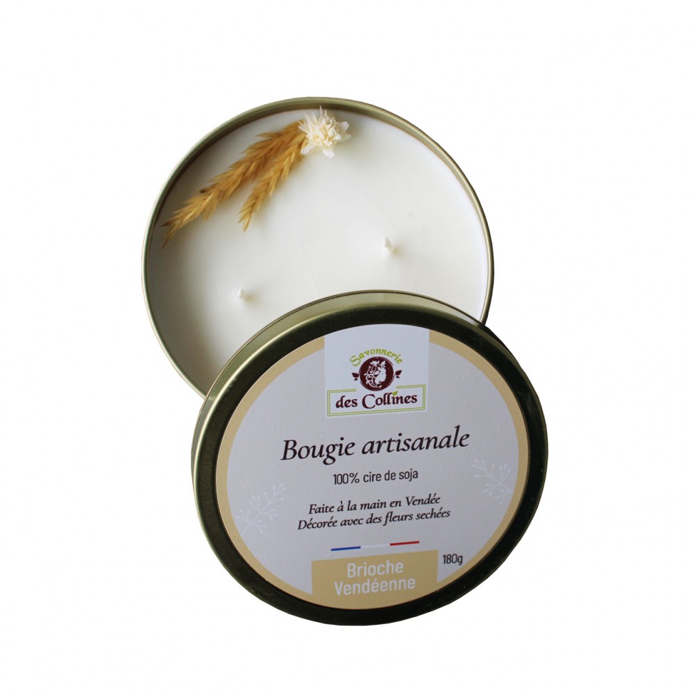 Bougie artisanale fleurs séchées Bougie artisanale fleurs séchées