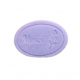 Savon Personnalisable - Merci - Forme Ovale - Savonnerie des Collines