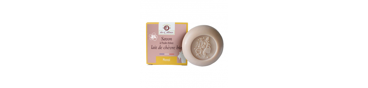 Savon lait de chèvre - Parfum Monoï - 100gr - Savonnerie des Collines