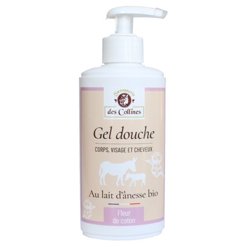 Gel lait d'ânesse - parfum douceur - 250ml - Savonnerie des Collines