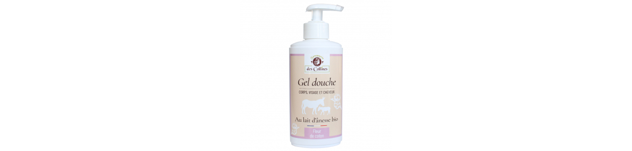 Gel lait d'ânesse - parfum douceur - 250ml - Savonnerie des Collines