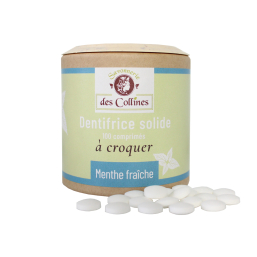 Dentifrice solide à croquer - 100 pastilles - Savonnerie des Collines