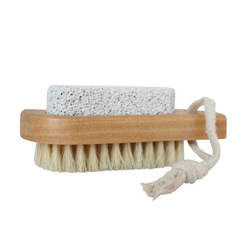 Brosse 2 en 1 - brosse et pierre ponce - Savonnerie des Collines