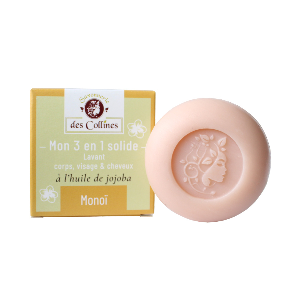 Savon 3 en 1 - corps, visage & cheveux - 50gr - Savonnerie des Collines