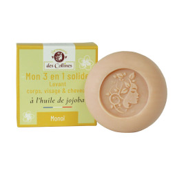Savon 3 en 1 - corps, visage & cheveux - 100gr - Savonnerie des Collines