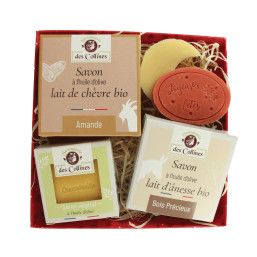 Coffret Noël Trio - Corbeille de 3 savons - La Savonnerie des Collines