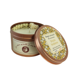 Bougie artisanale fleurs séchées