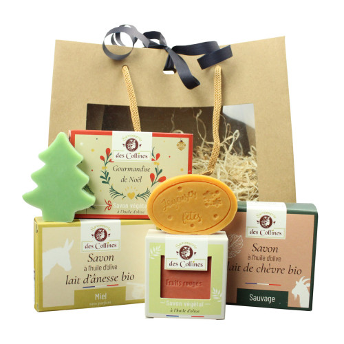 Coffret Découverte Noël - Pochette de 4 savons - Savonnerie des Collines