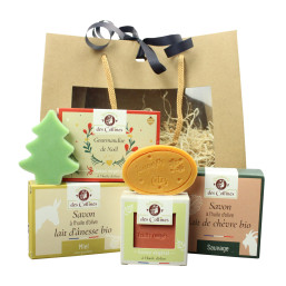 Coffret Découverte Noël - Pochette de 4 savons - Savonnerie des Collines