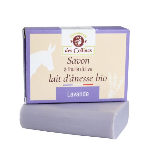 Savon lait d'ânesse - Parfum Lavande - 100gr - Savonnerie des Collines