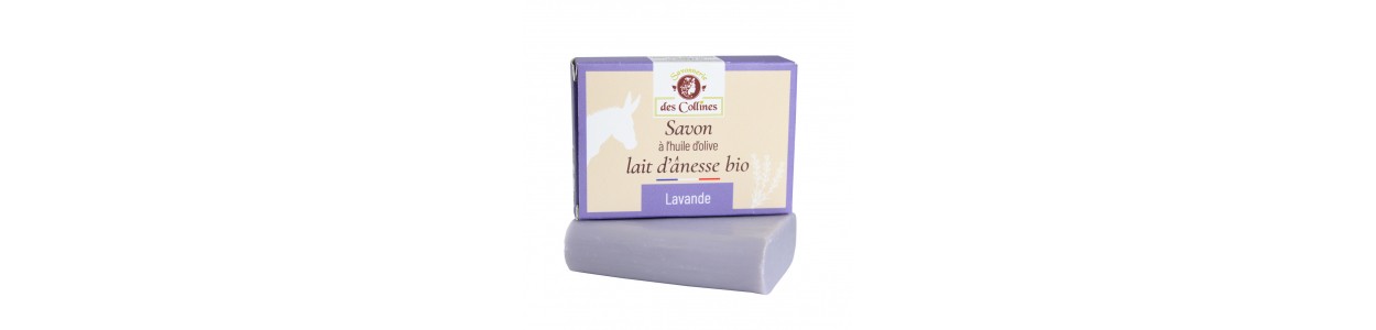 Savon lait d'ânesse - Parfum Lavande - 100gr - Savonnerie des Collines