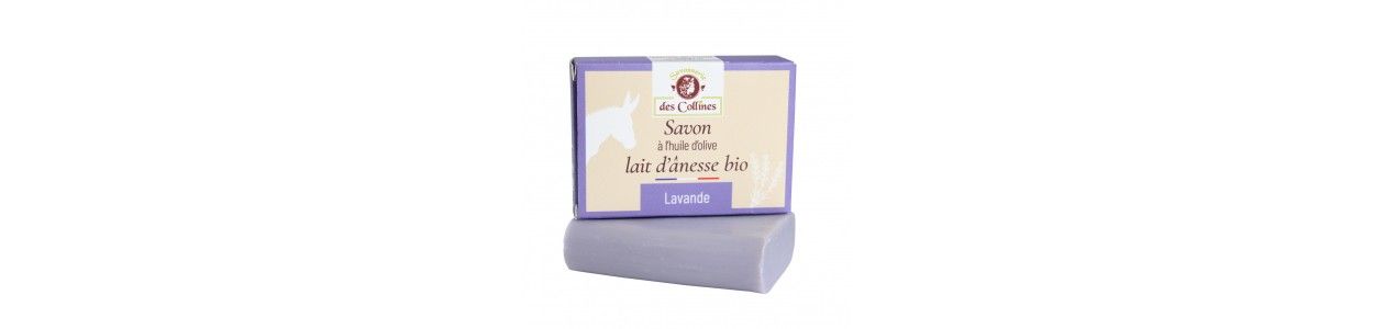 Savon lait d'ânesse - Parfum Lavande - 100gr - Savonnerie des Collines