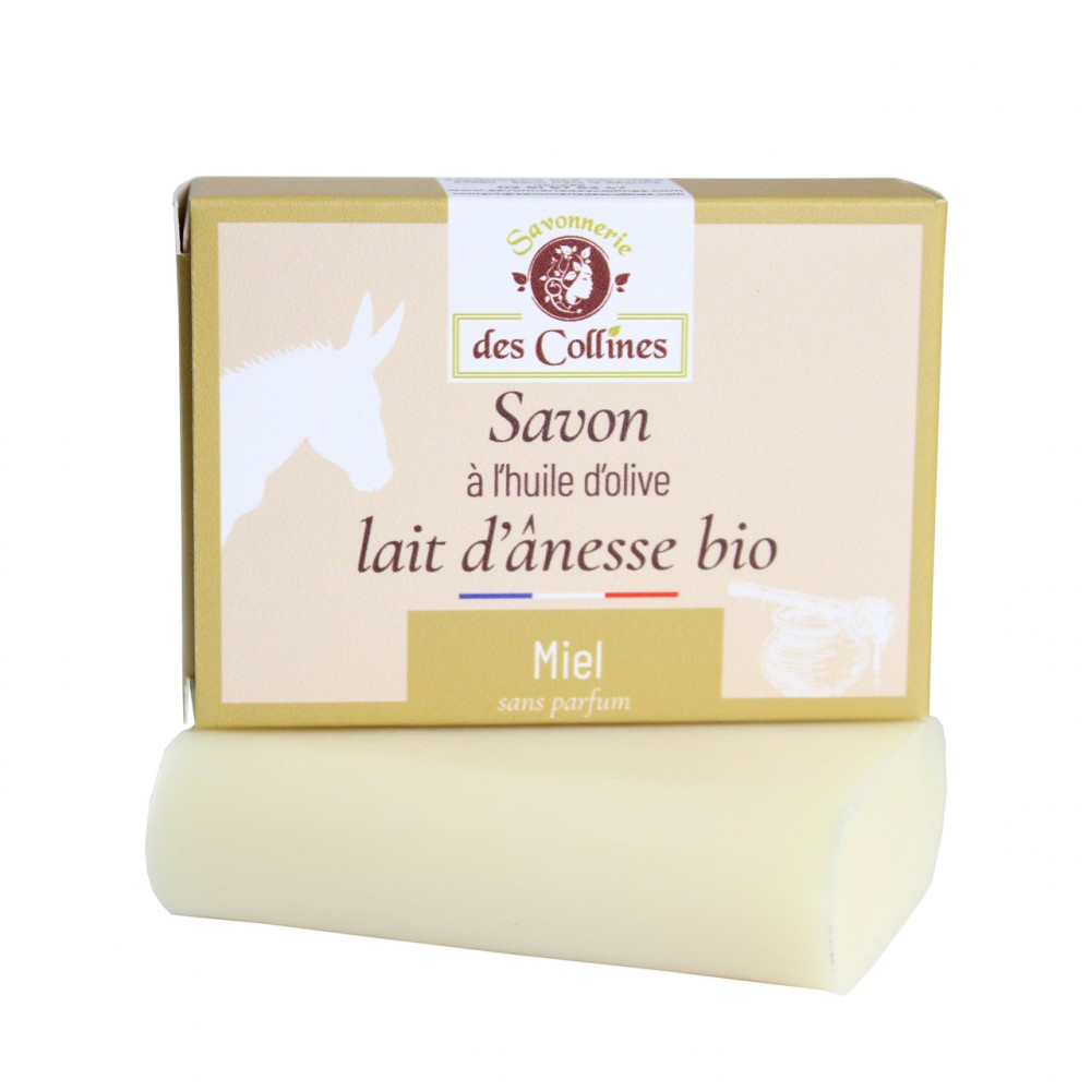 Savon lait d'ânesse - Miel de Vendée - 100gr - Savonnerie des Collines