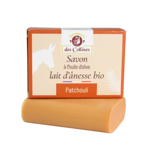 Savon lait d'ânesse - Parfum Patchouli - 100gr - Savonnerie des Collines