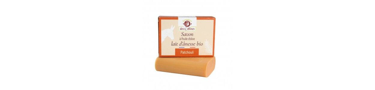 Savon lait d'ânesse - Parfum Patchouli - 100gr - Savonnerie des Collines