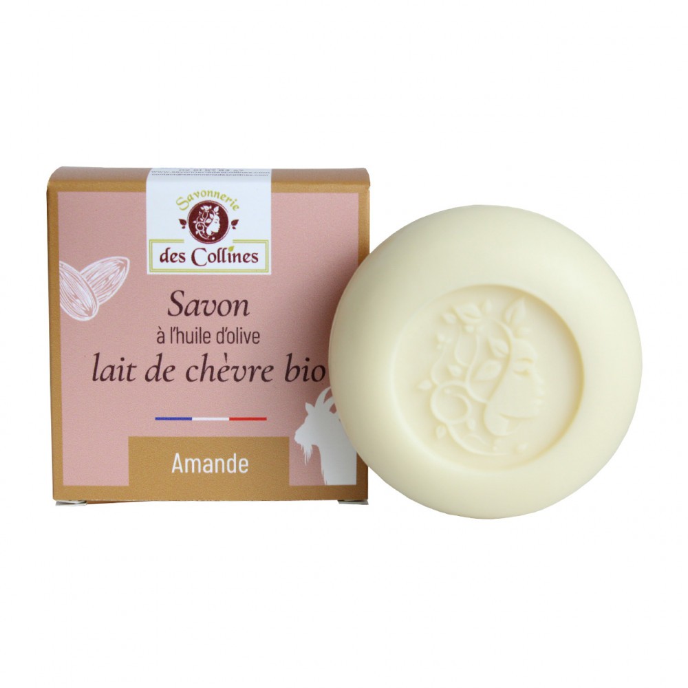 Savon lait de chèvre - Parfum Amande - 100gr - Savonnerie des Collines