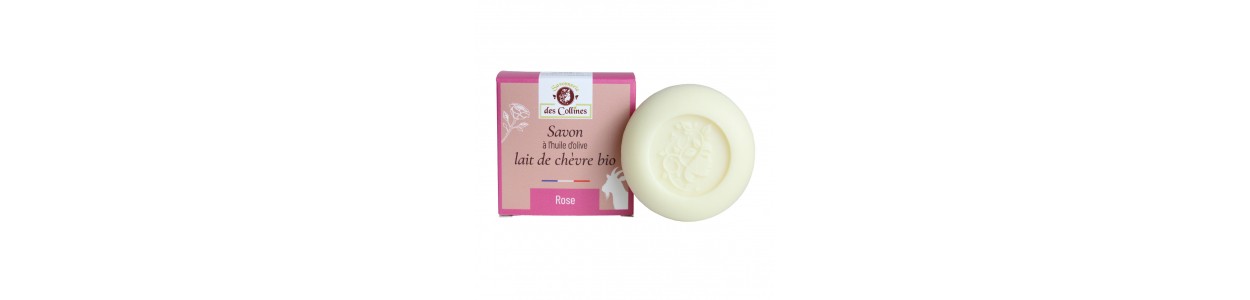 Savon lait de chèvre - Parfum Rose - 100gr - Savonnerie des Collines