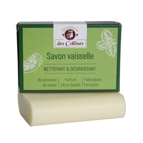 Savon vaisselle naturel - nettoyant - degraissant - 100gr - savonnerie des collines