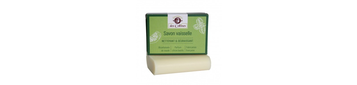 Savon vaisselle naturel - nettoyant - degraissant - 100gr - savonnerie des collines